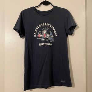Life Is Good Navy Science Graphic Tee